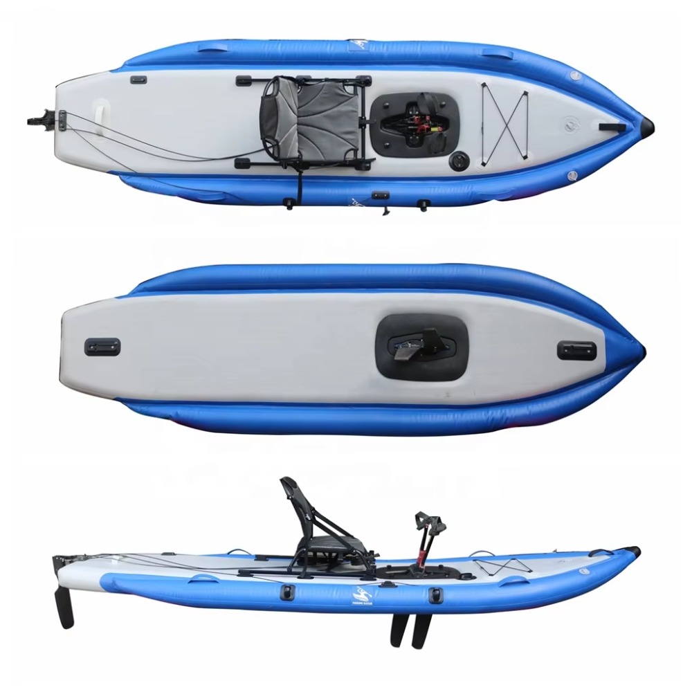 Fishing Kayak Sit On Top - 12ft Single Sit-On-Top Inflatable Fishing Kayak