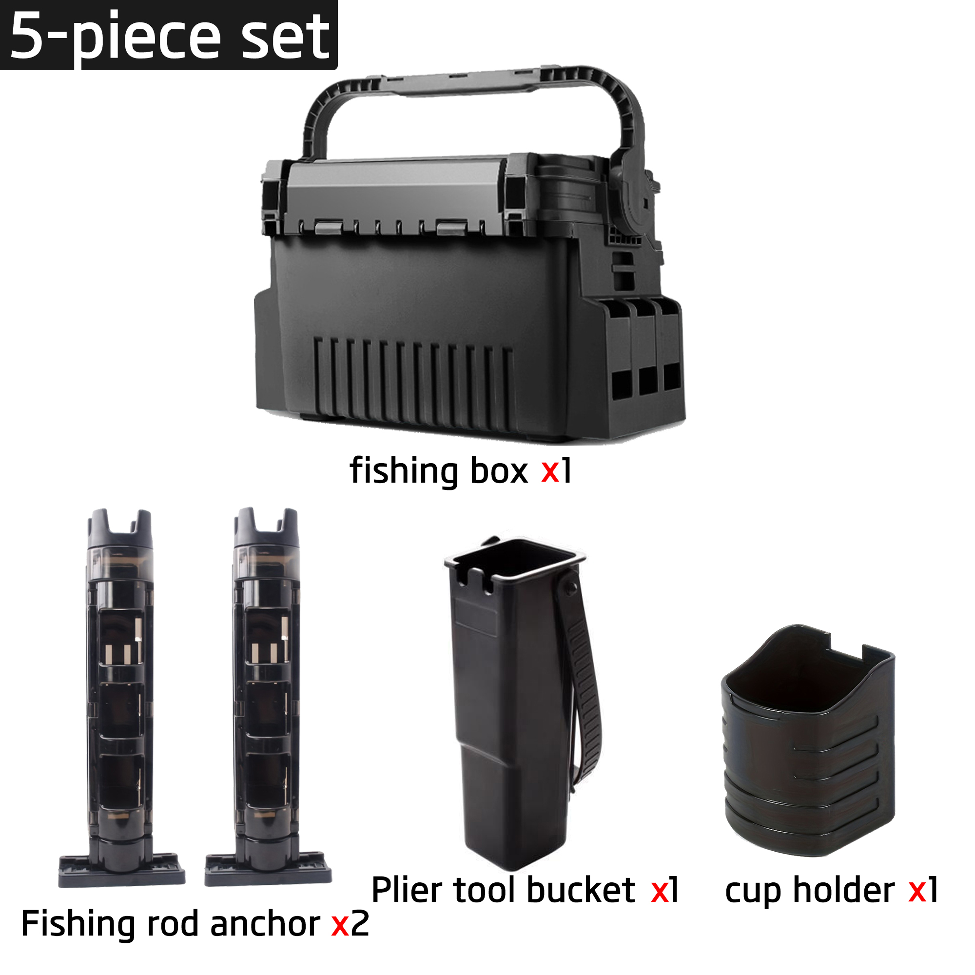 Fishing Kayak Crate - Heavy Duty Fishing Tackle Storage Box