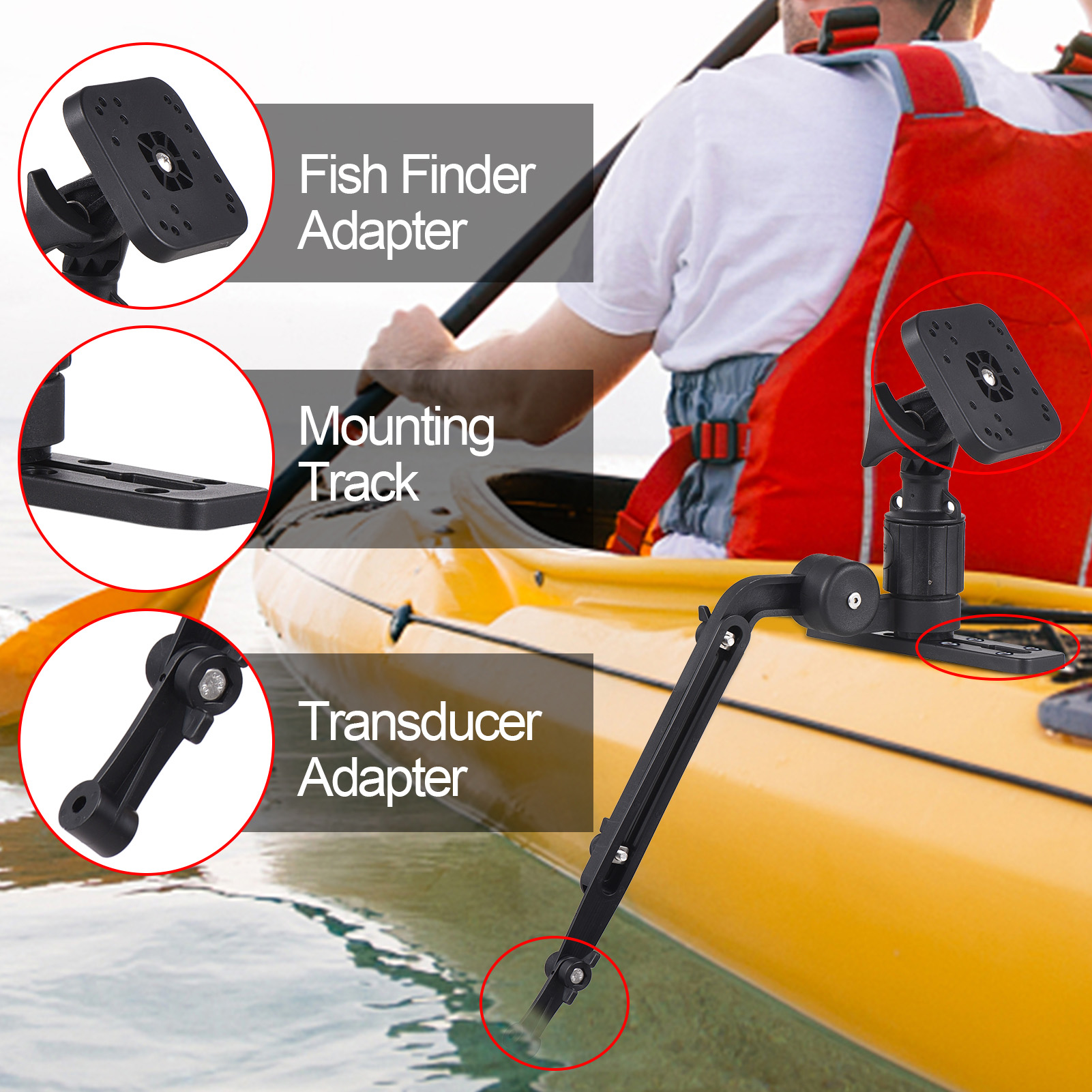 Kayak Fish Finder Mounting Pla - Fishing Kayak Fish Finder Mount reseña y precio