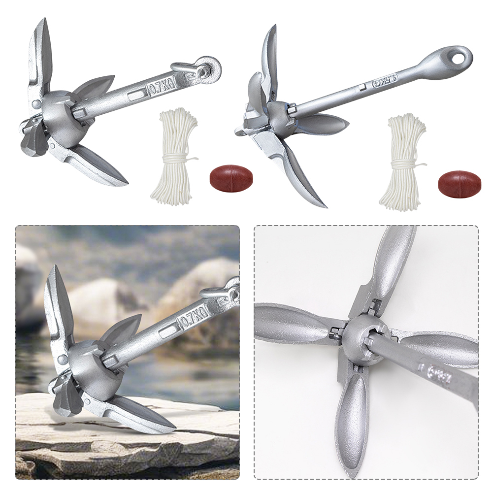 0.7/1.5KG Grapnel Anchor with  - Fishing Kayak Anchor reseña y precio