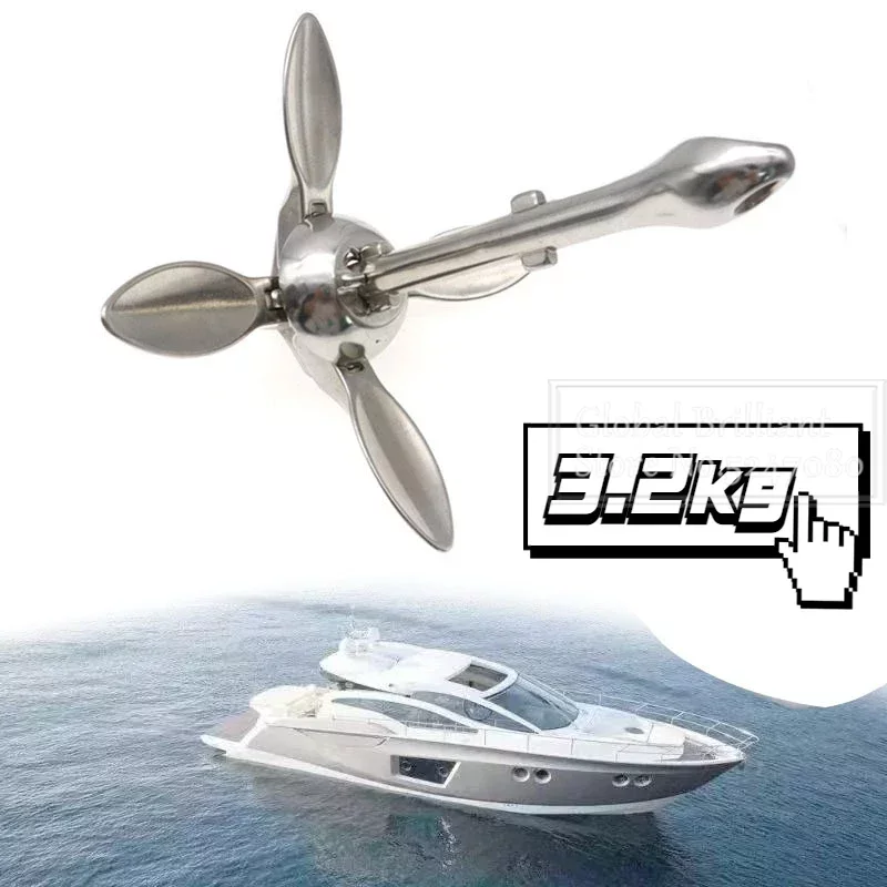 3.2KG/4KG Boat Stainless Steel - Fishing Kayak Anchor reseña y precio