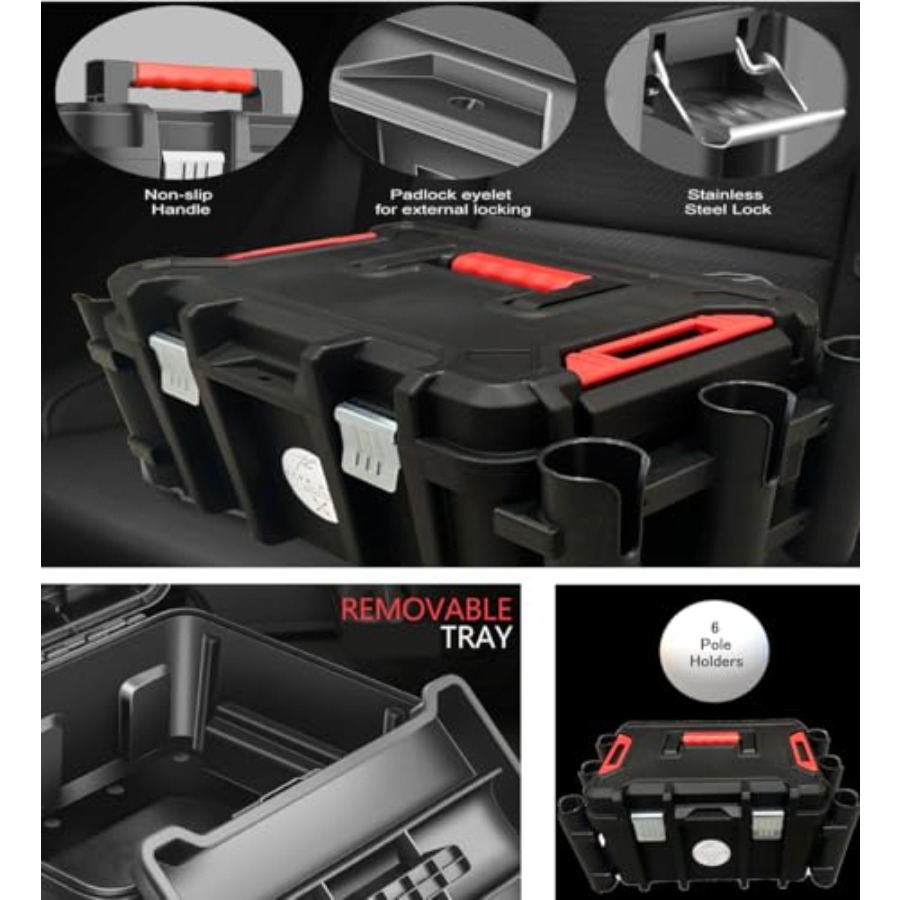 Kayak Fishing Crate - 6 Integr - Fishing Kayak Rod Holder reseña y precio