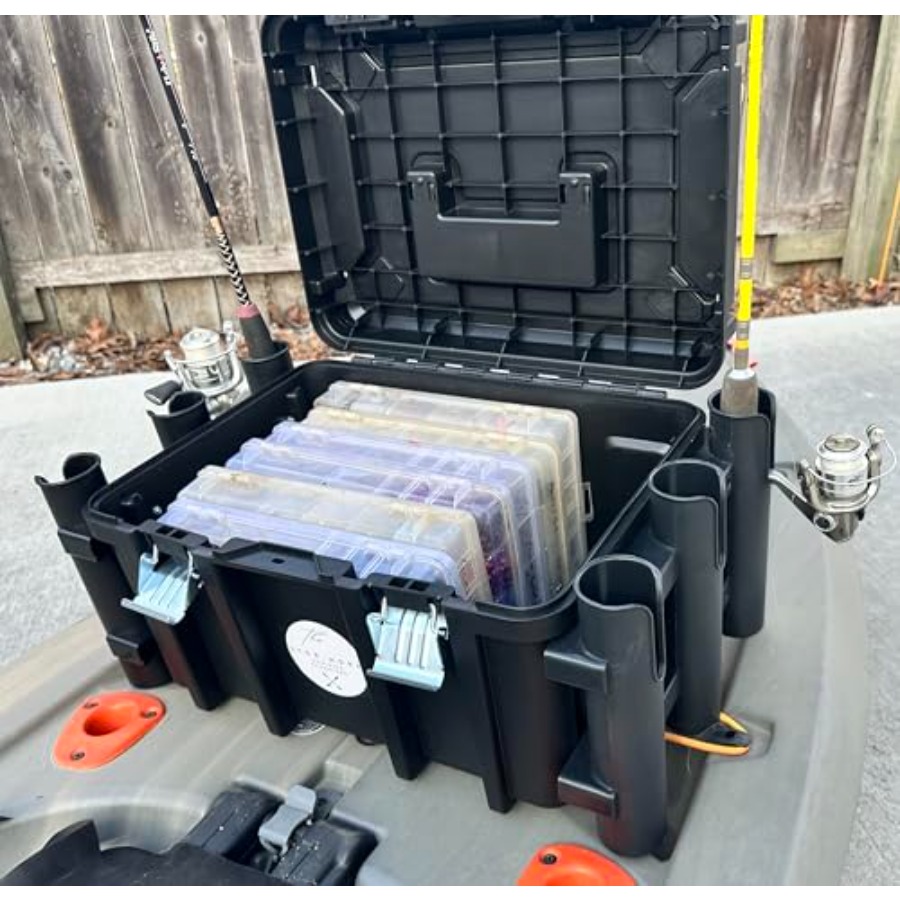 Kayak Fishing Crate - 6 Integr - Fishing Kayak Rod Holder reseña y precio