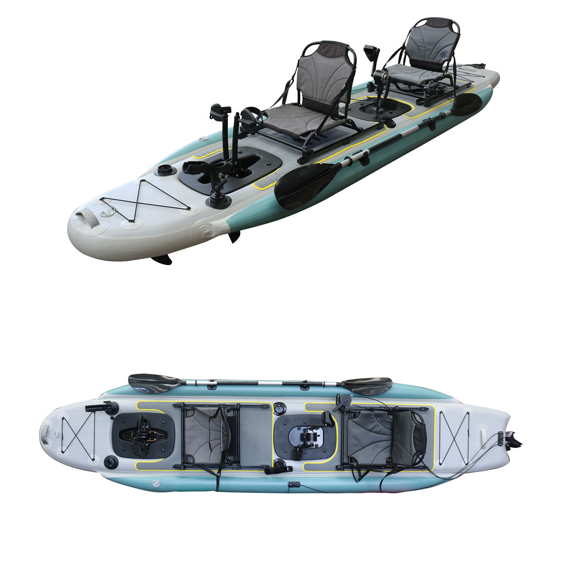 14ft Inflatable Fishing Canoe  - Fishing Kayak Seat reseña y precio