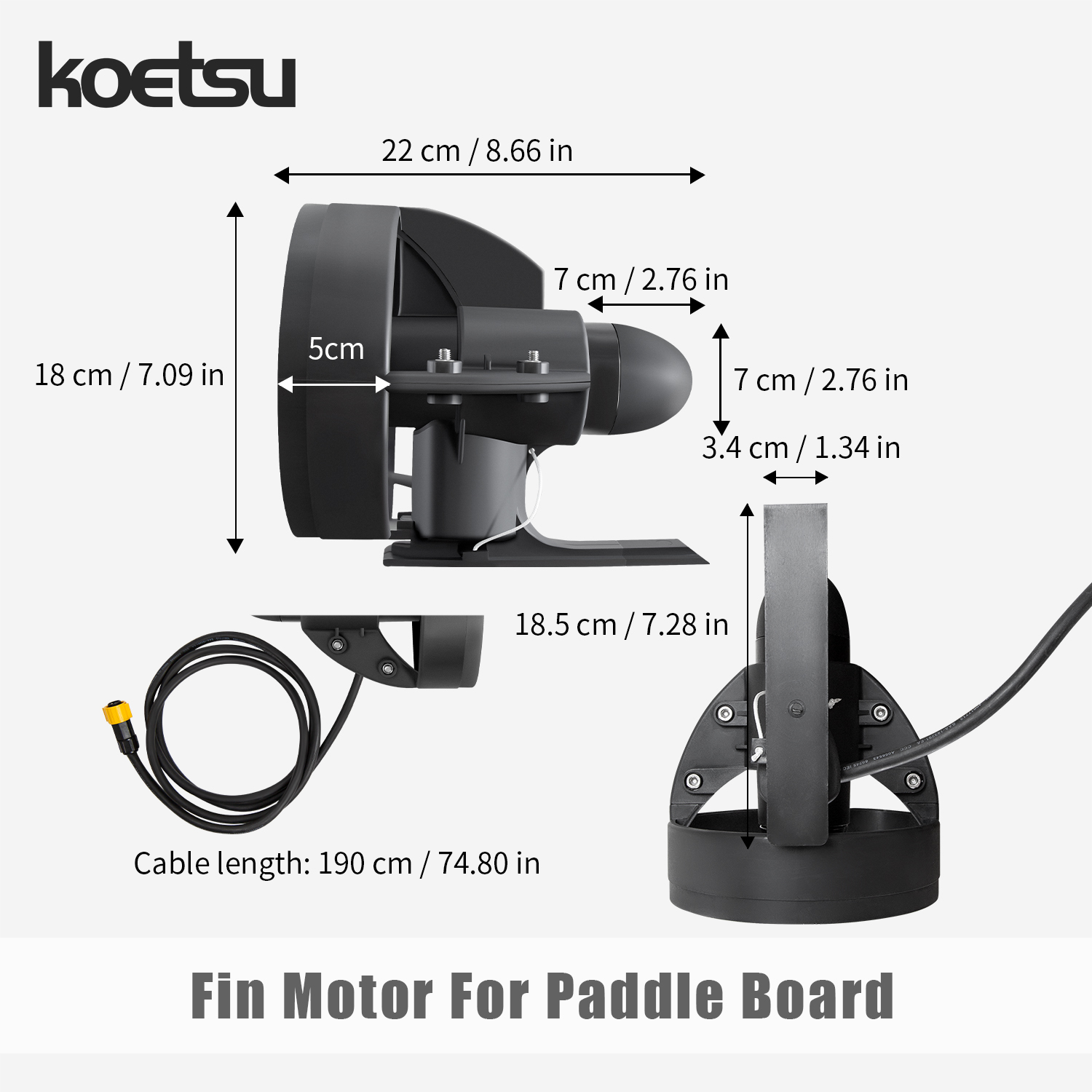 KOETSU paddle board underwater - Fishing Kayak Trolling Motor reseña y precio
