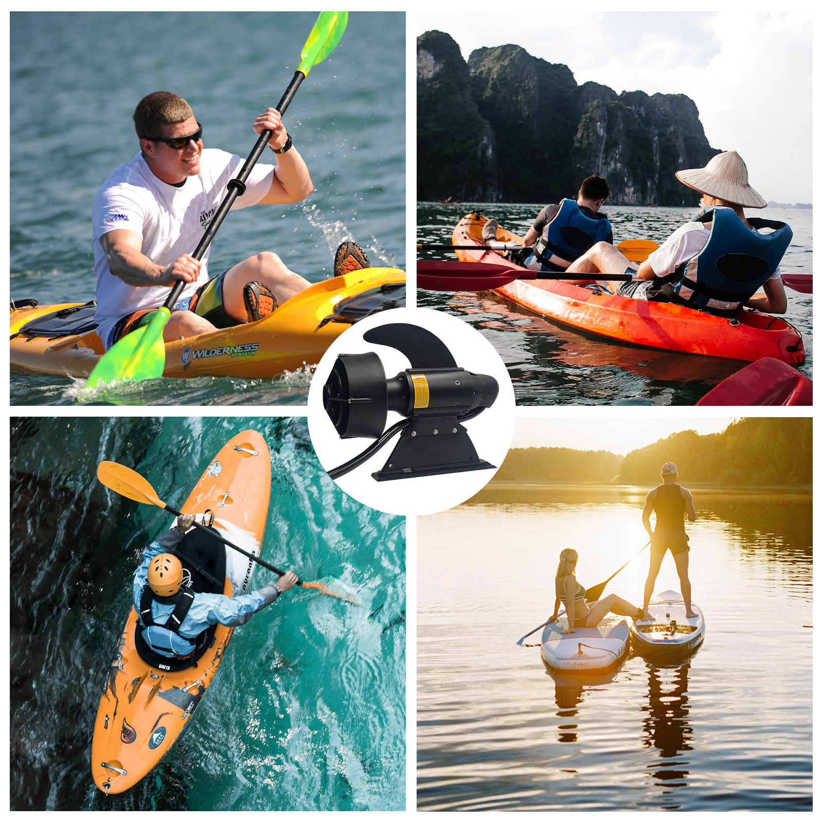 380W 600W Electric Fins Stand  - Fishing Kayak Cart reseña y precio