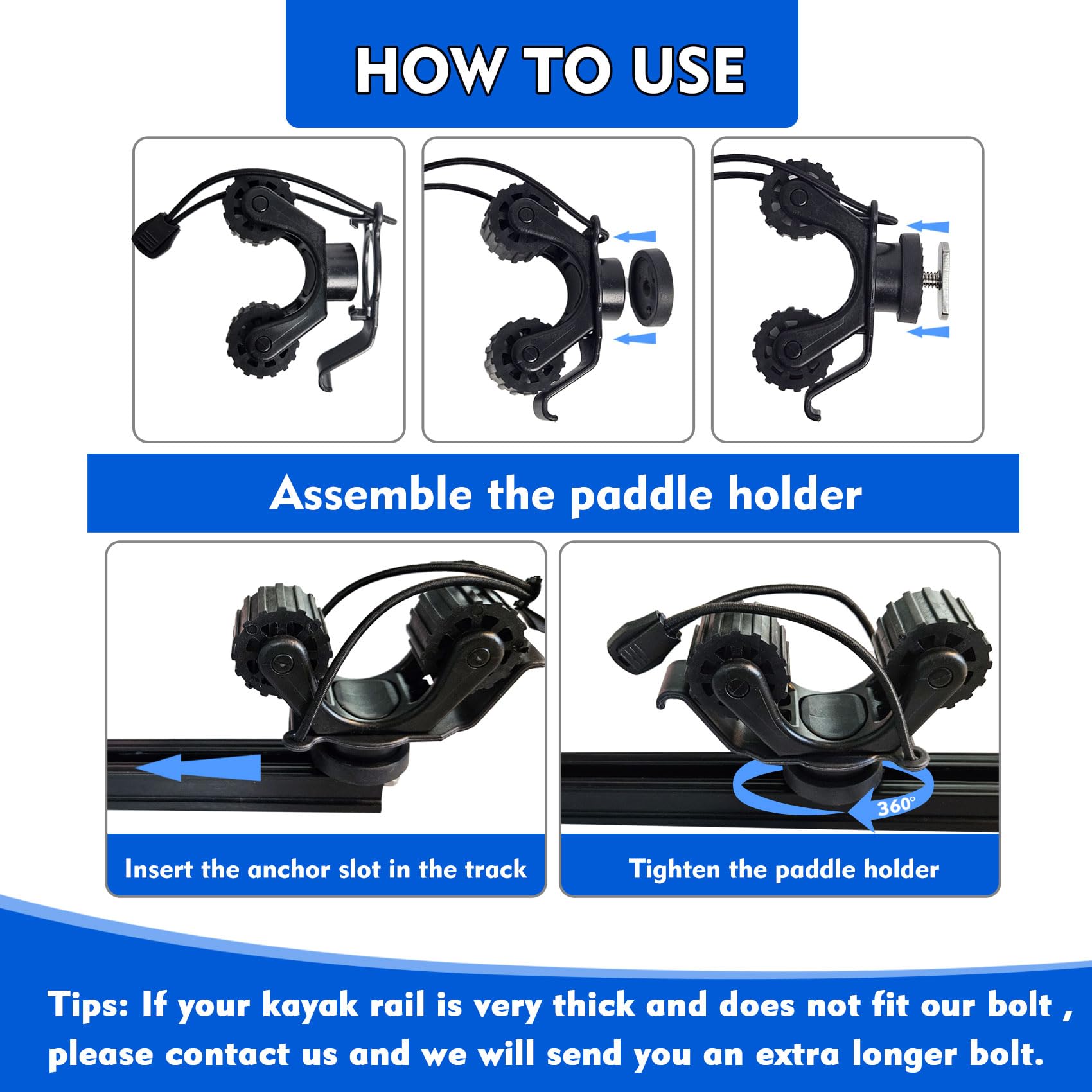 Kayak Rail Paddle Holder Kayak - Fishing Kayak Storage Bag reseña y precio