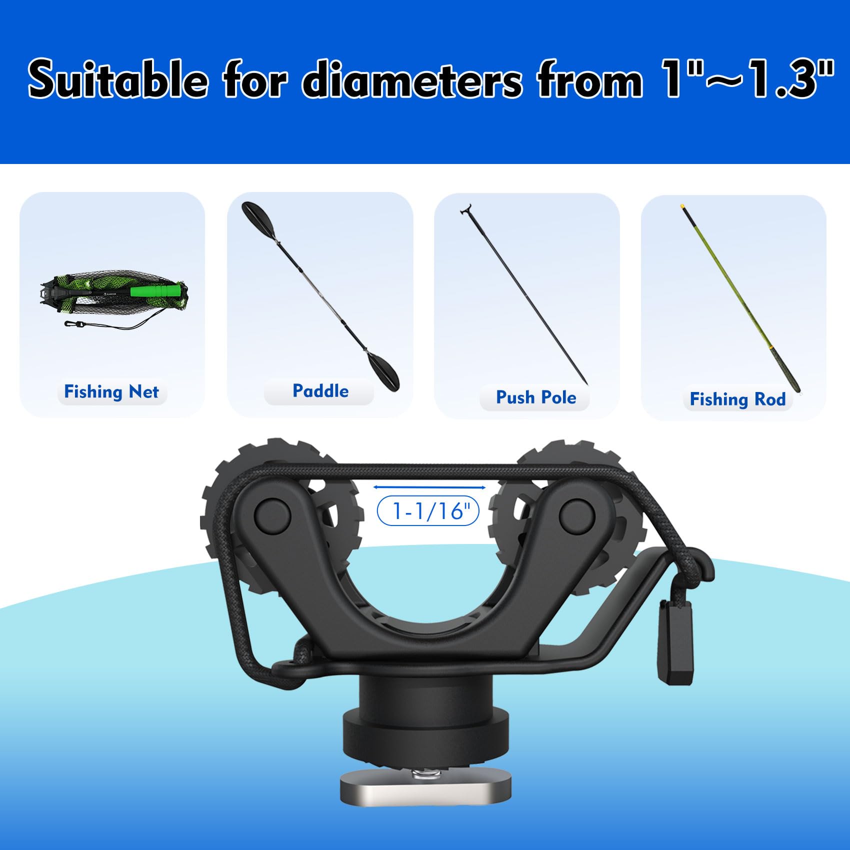 Kayak Rail Paddle Holder Kayak - Fishing Kayak Storage Bag reseña y precio