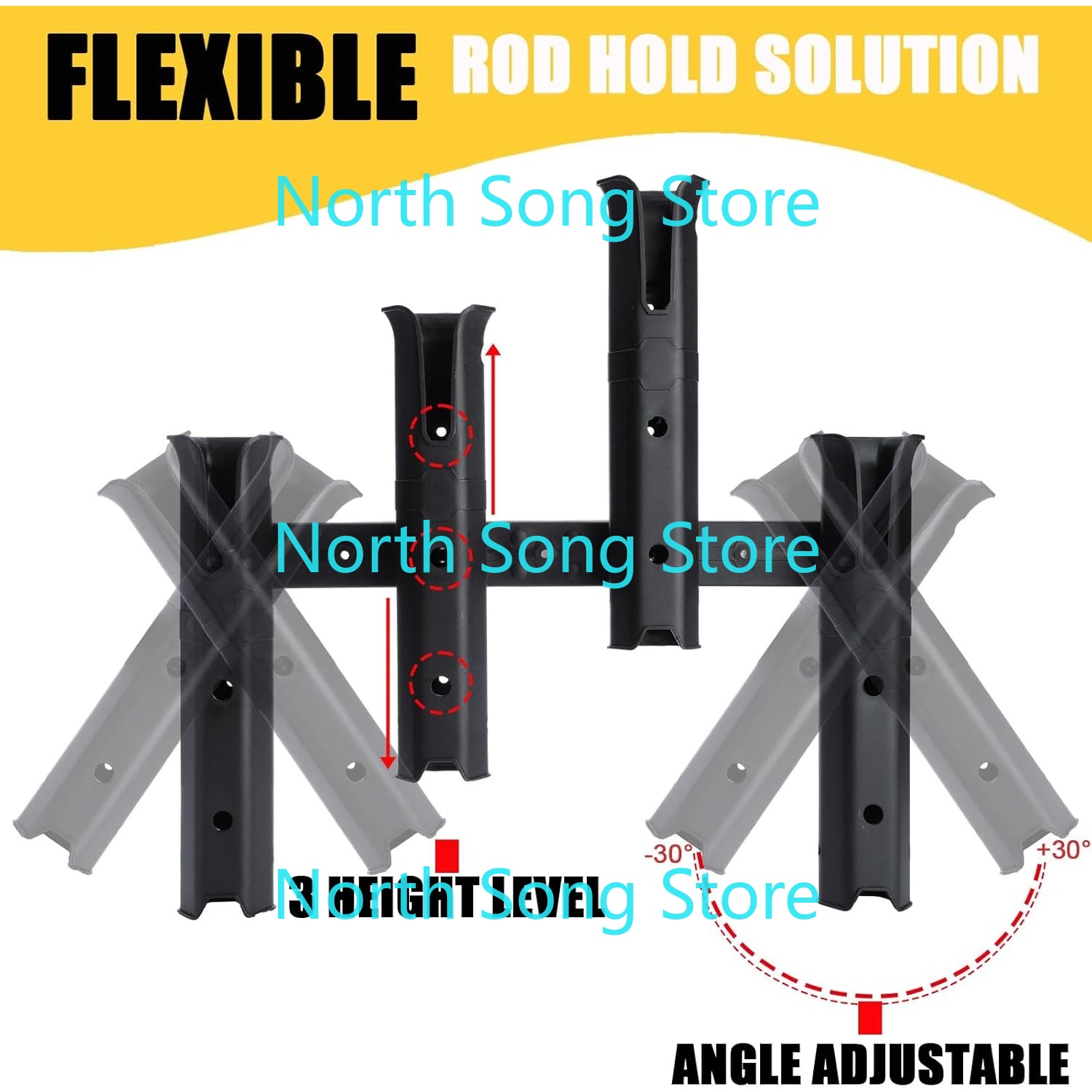Adjustable Fishing Rod Holders - Fishing Kayak Crate reseña y precio