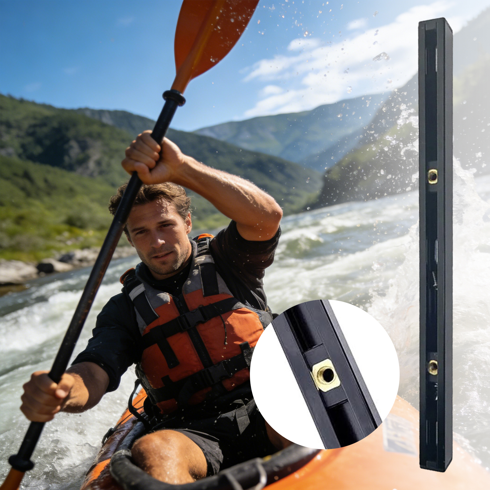 ABS Side Mount Kayak Slide Tra - Fishing Kayak Storage Bag reseña y precio