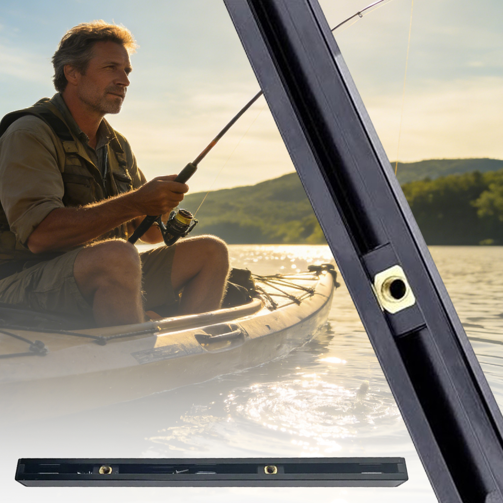 ABS Side Mount Kayak Slide Tra - Fishing Kayak Storage Bag reseña y precio