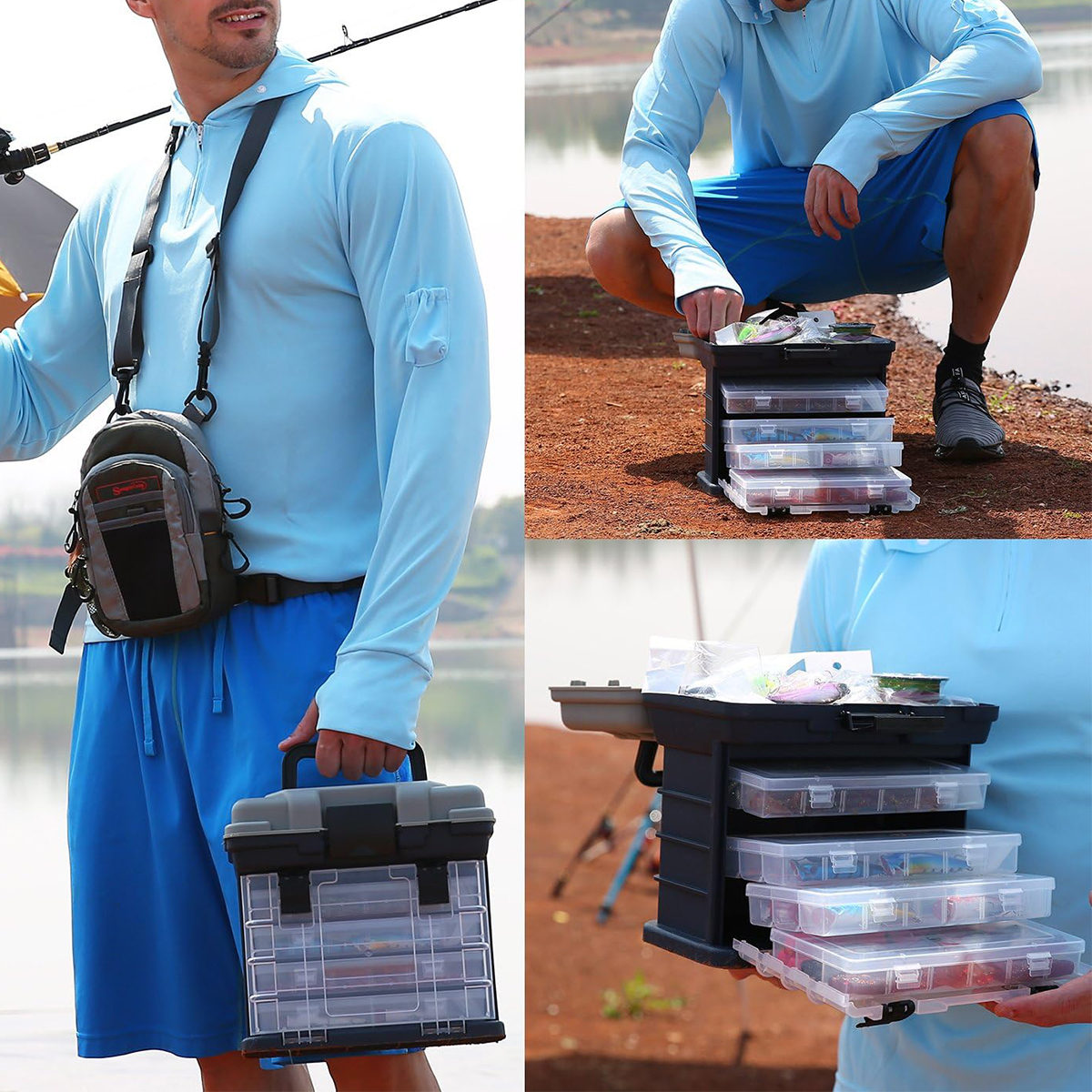 Multifunction Fashing Tackle B - Fishing Kayak Crate reseña y precio
