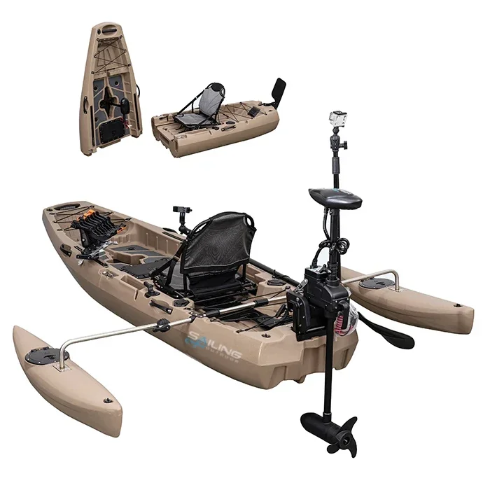 9.5ft 1 Person Folding Plastic - Fishing Kayak Pedal Drive reseña y precio