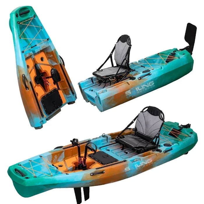 9.5ft 1 Person Folding Plastic - Fishing Kayak Pedal Drive reseña y precio