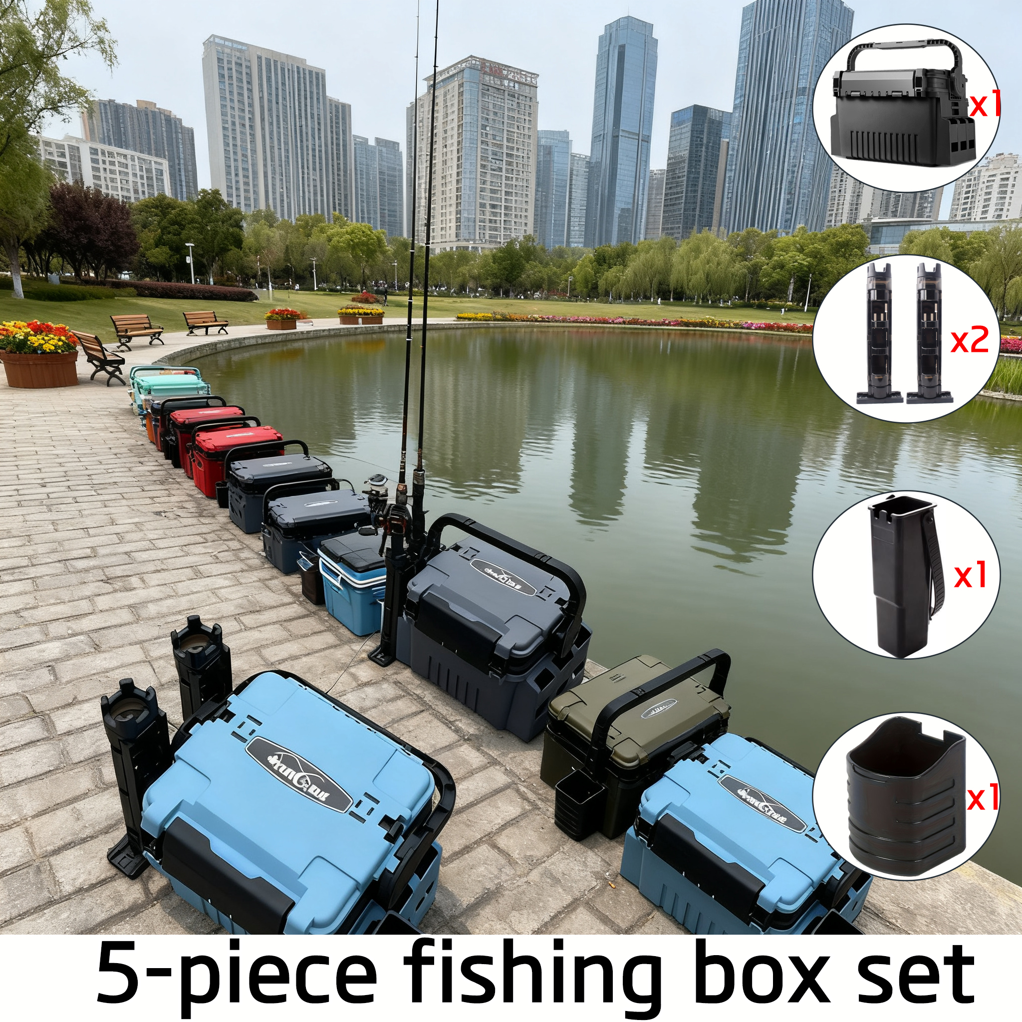 Heavy Duty Fishing Tackle Stor - Fishing Kayak Crate reseña y precio
