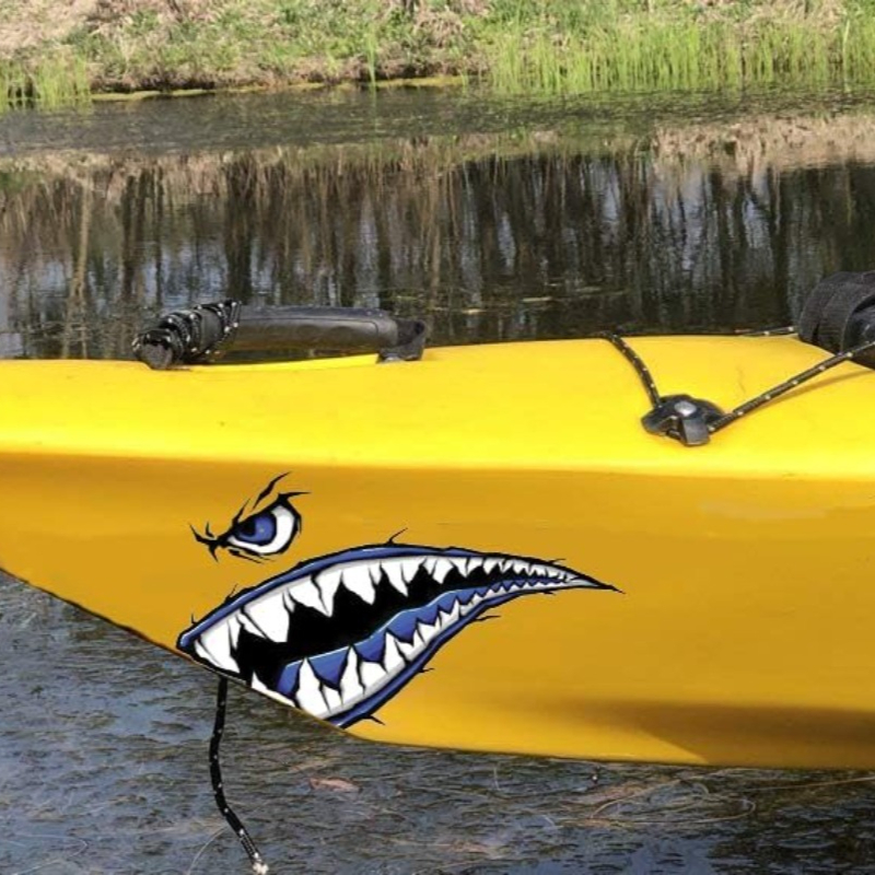 2PCS Shark Teeth Mouth Boat St - Fishing Kayak Sit On Top reseña y precio