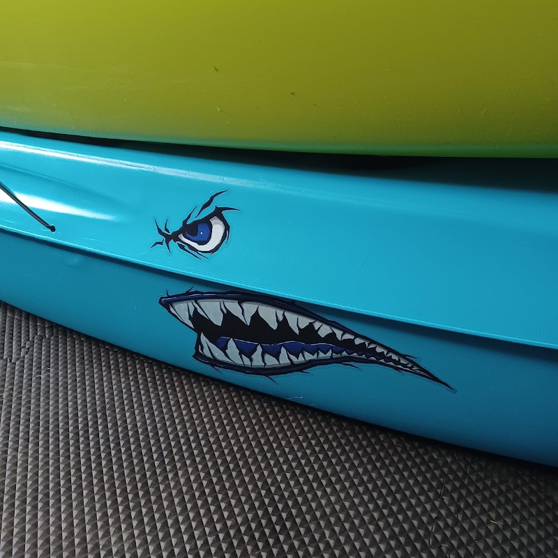 2PCS Shark Teeth Mouth Boat St - Fishing Kayak Sit On Top reseña y precio