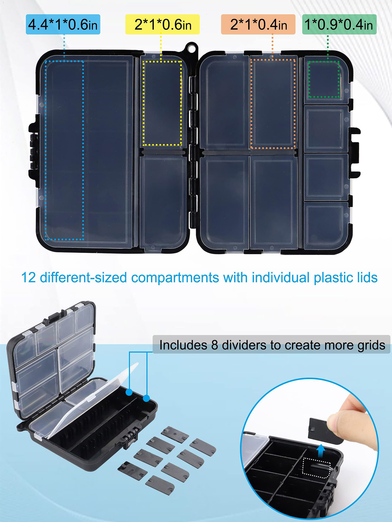 Small Tackle Box Organizer Min - Fishing Kayak Crate reseña y precio