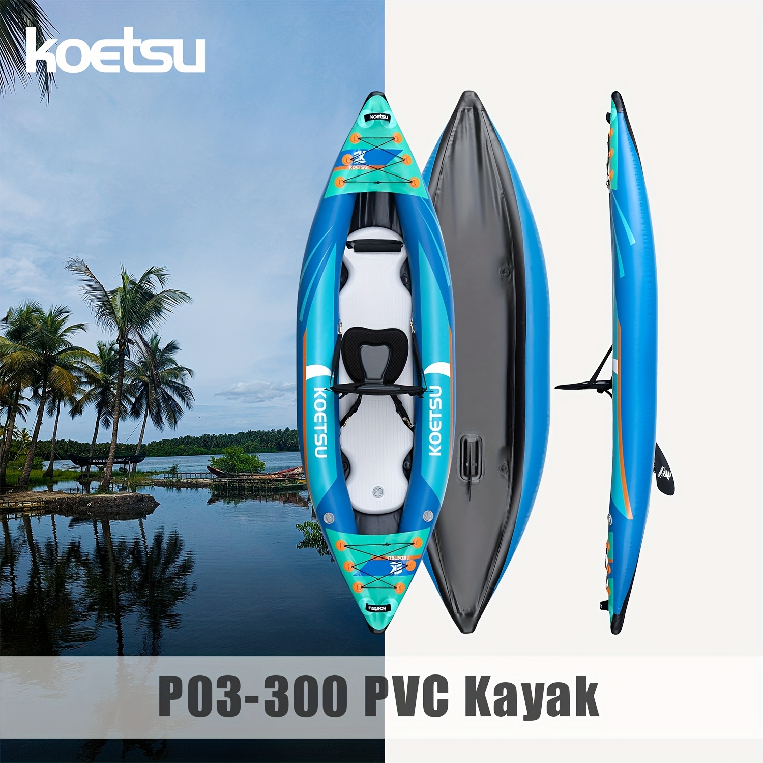 KOETSU P03 brushed inflatable  - Fishing Kayak Inflatable reseña y precio