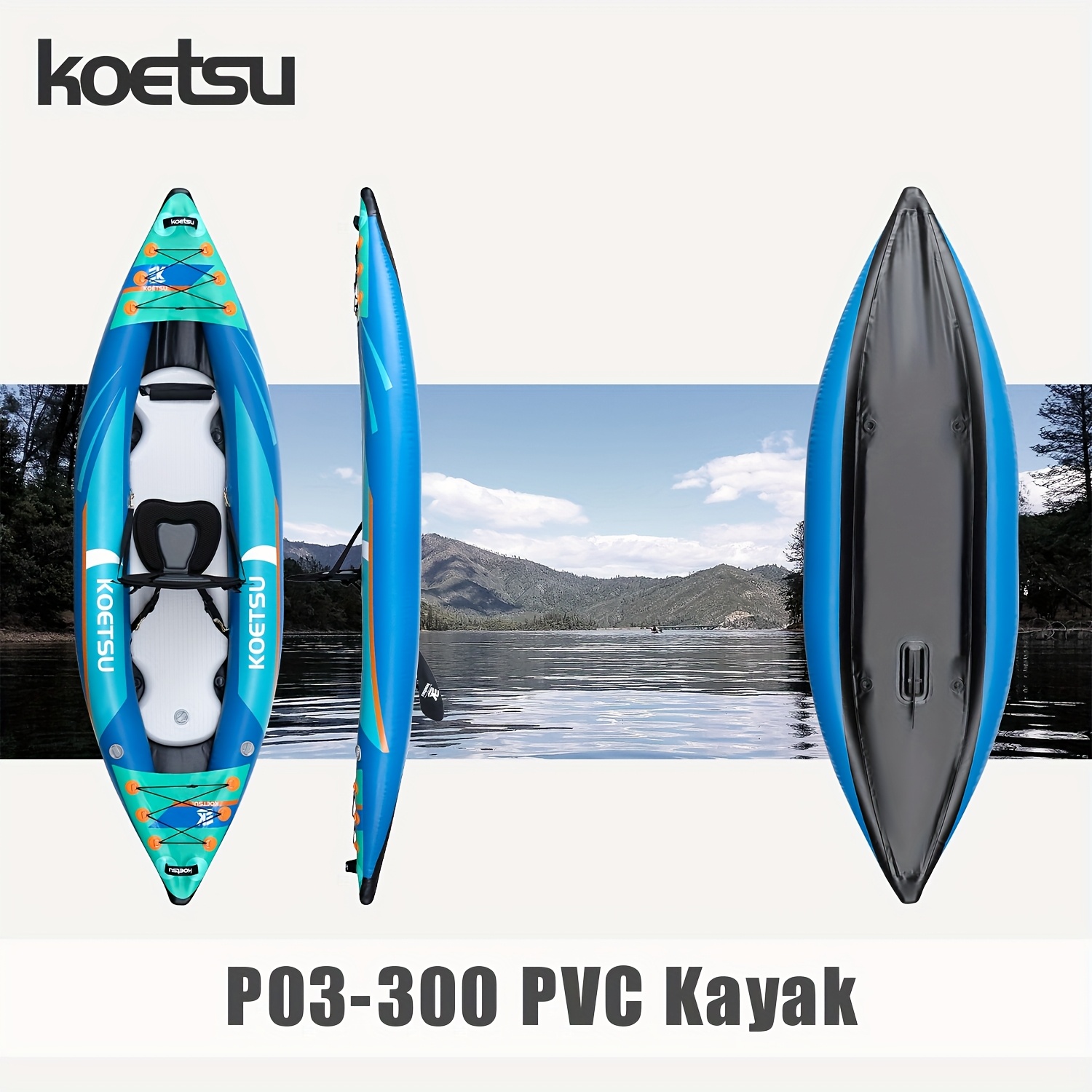 KOETSU P03 brushed inflatable  - Fishing Kayak Inflatable reseña y precio